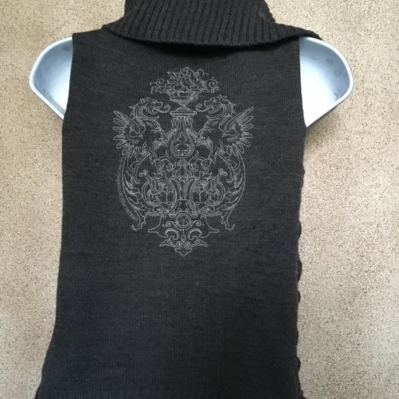 English Rose - Sleeveless Sweater Zip Up Collar - Picture 6 of 8